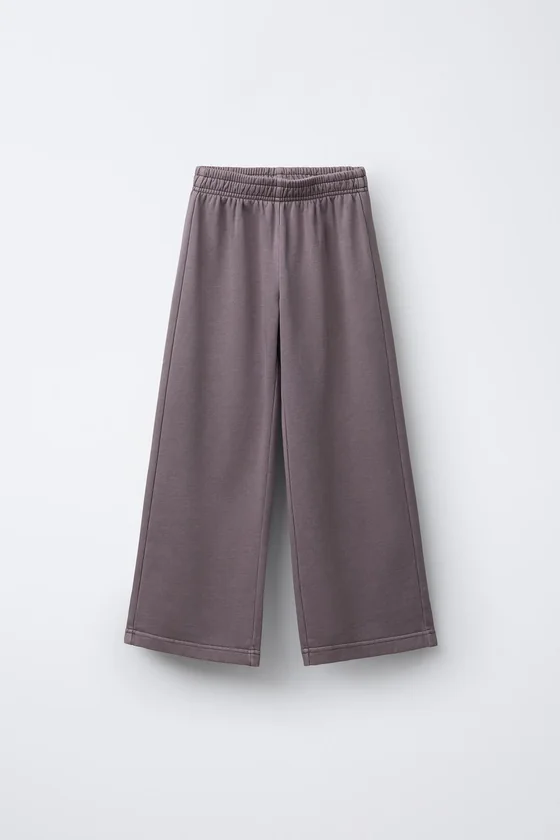 БРЮКИ WIDE LEG С ЭФФЕКТОМ ПОТЕРТОСТИ