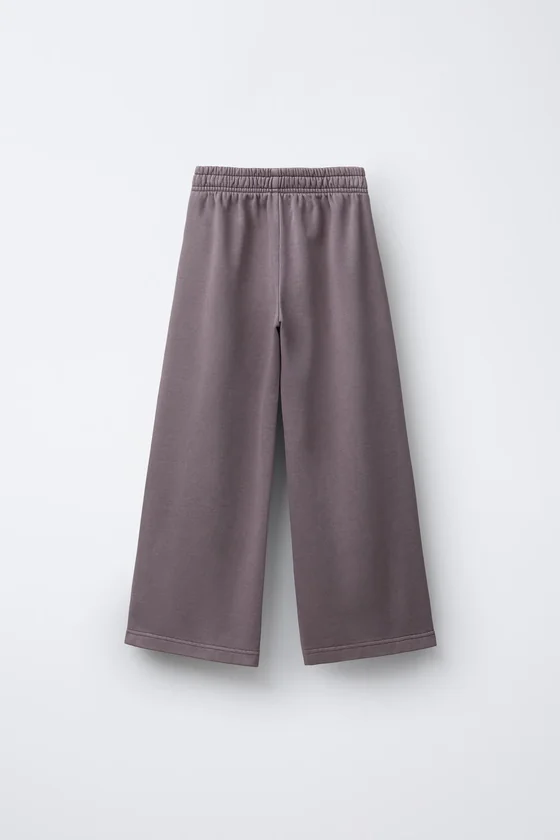 БРЮКИ WIDE LEG С ЭФФЕКТОМ ПОТЕРТОСТИ
