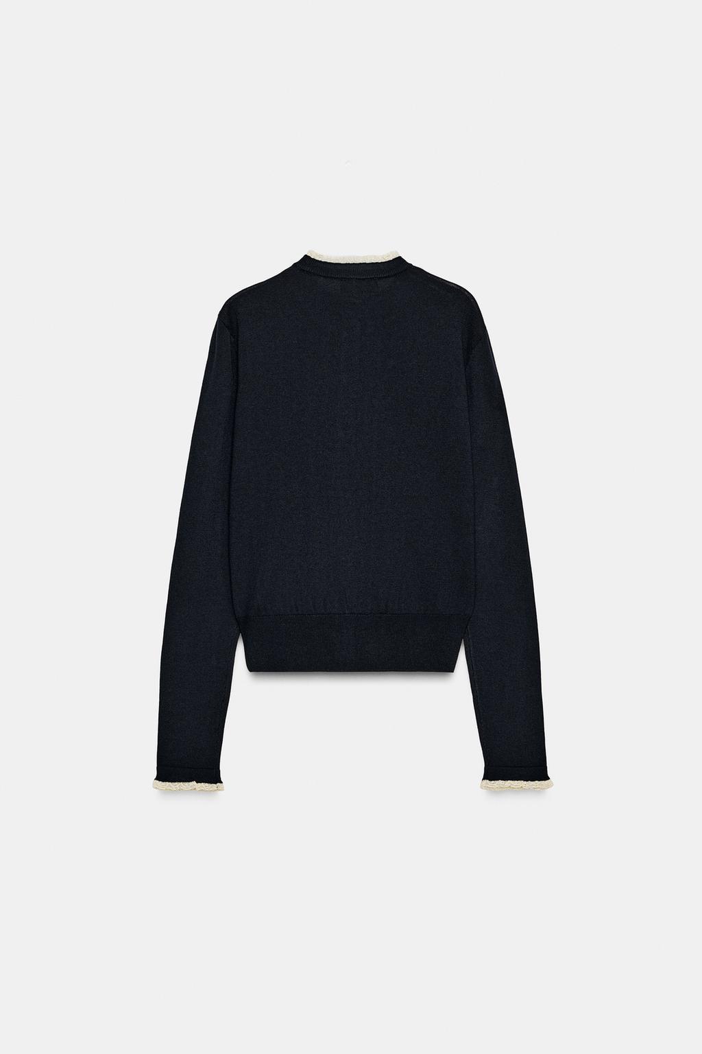 КАРДИГАН С КРУЖЕВНОЙ ОТДЕЛКОЙ