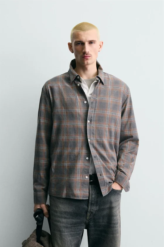 РУБАШКА RELAXED FIT В КЛЕТКУ
