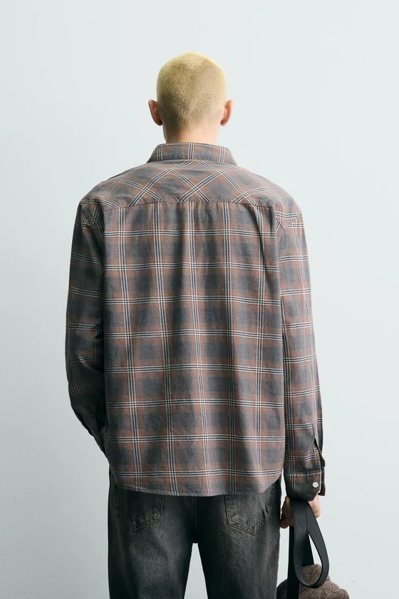 РУБАШКА RELAXED FIT В КЛЕТКУ