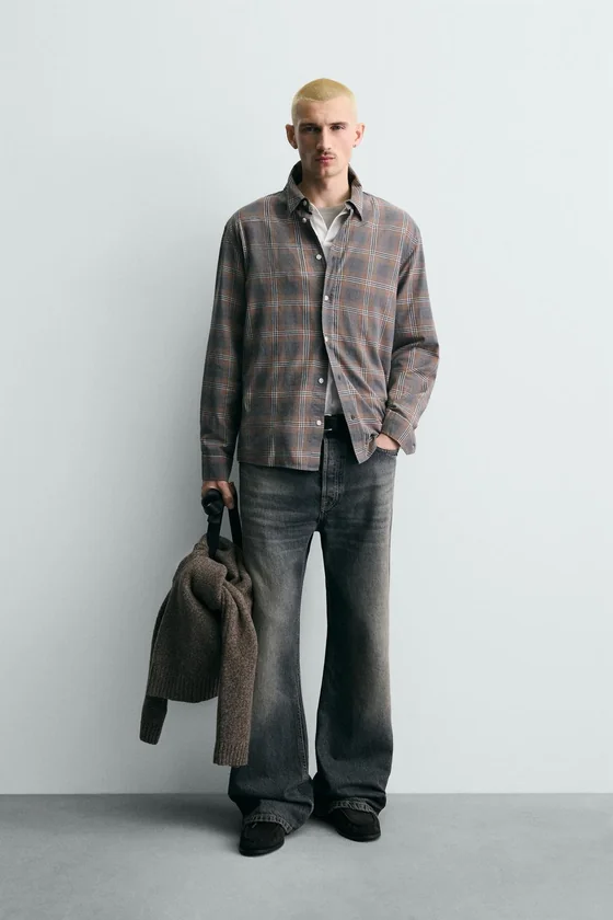 РУБАШКА RELAXED FIT В КЛЕТКУ