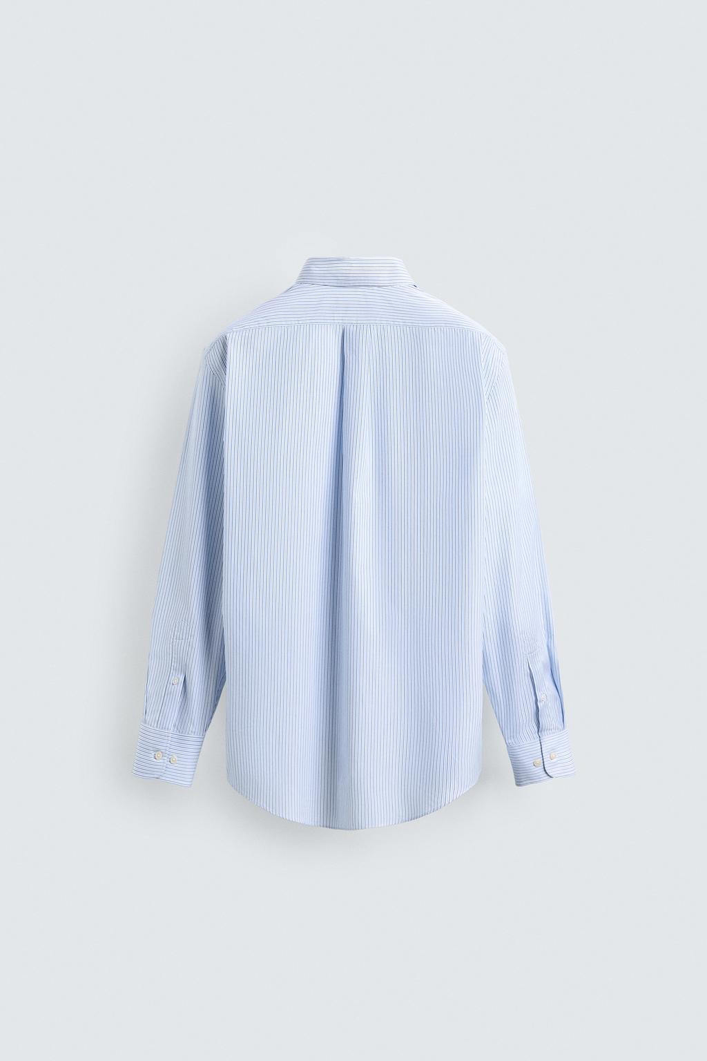 РУБАШКА ИЗ РЕЛЬЕФНОЙ ТКАНИ В ПОЛОСКУ