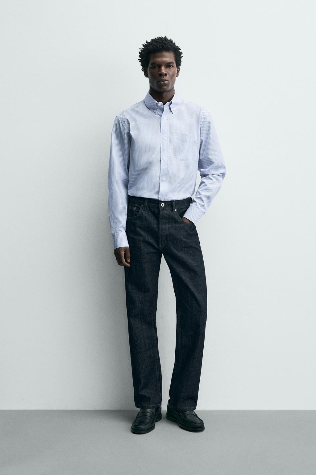 РУБАШКА ИЗ РЕЛЬЕФНОЙ ТКАНИ В ПОЛОСКУ