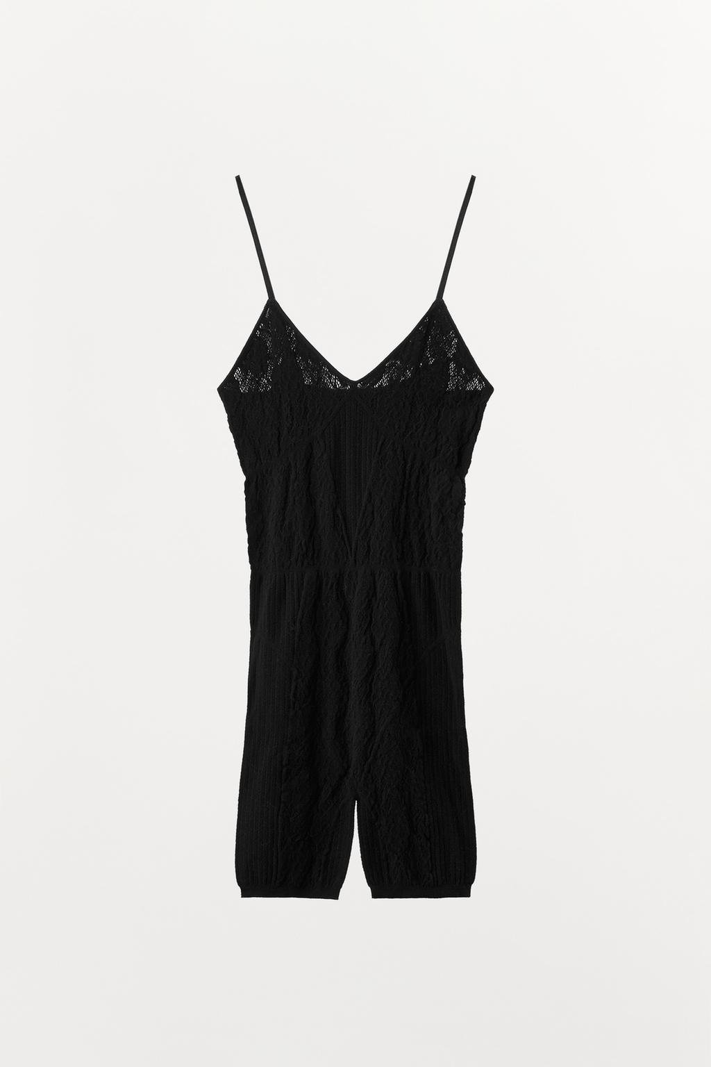КОРОТКИЙ БЕСШОВНЫЙ КРУЖЕВНОЙ КОМБИНЕЗОН
