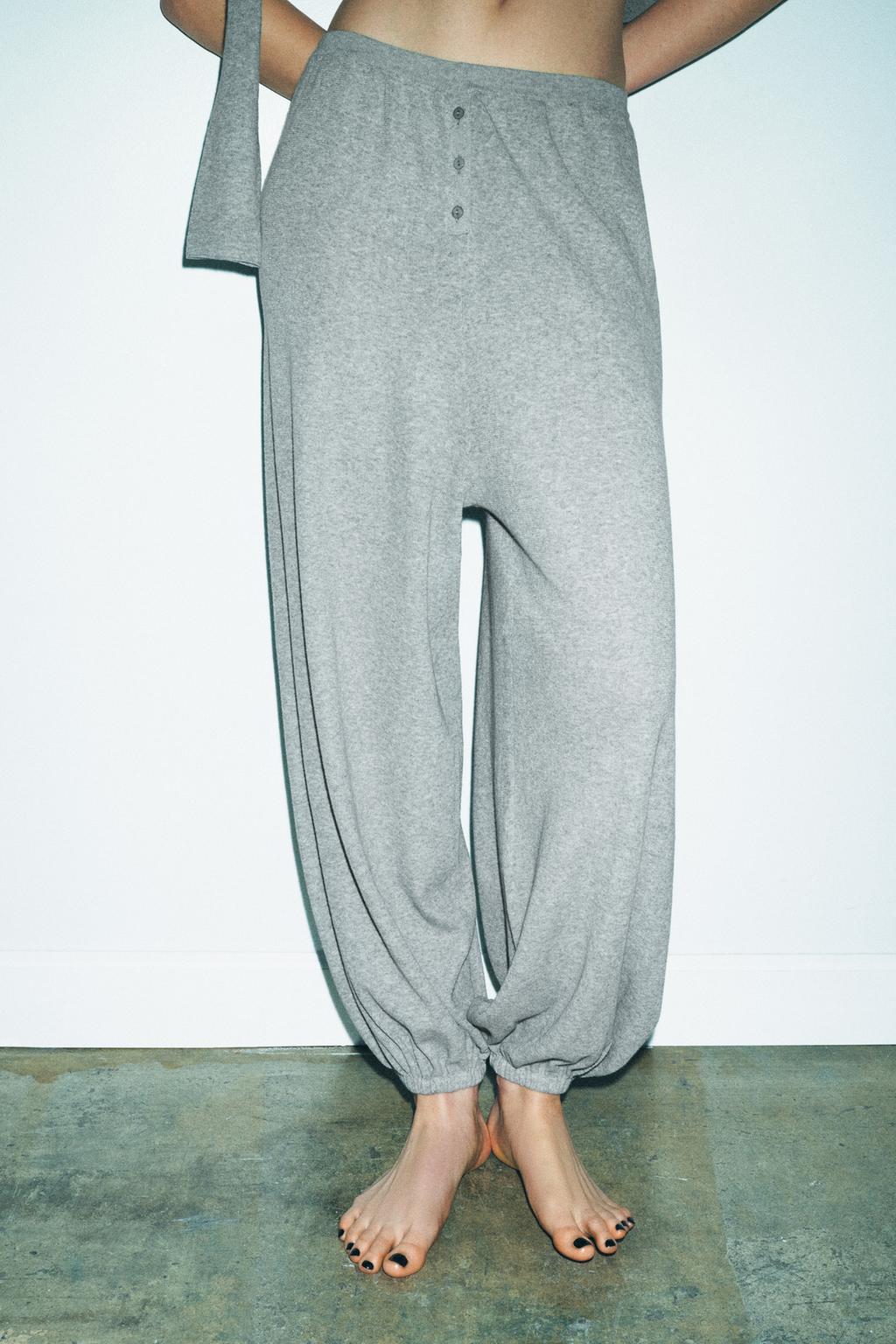 ТРИКОТАЖНЫЕ БРЮКИ-АЛАДДИН ИЗ СМЕСОВОГО ХЛОПКА