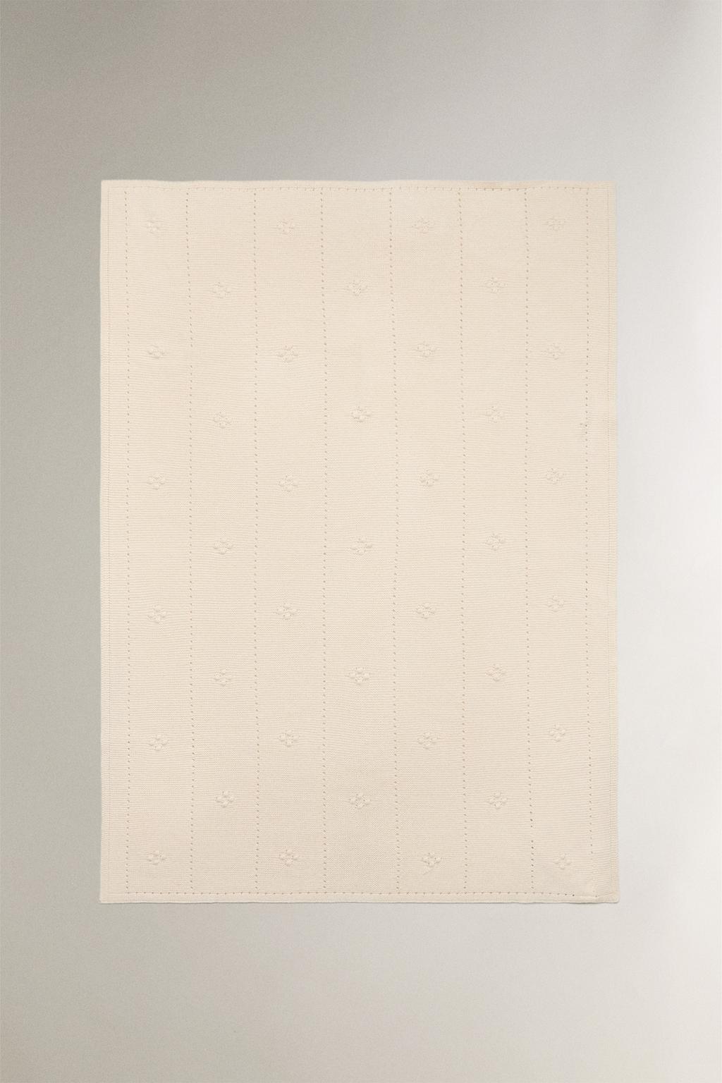 Плед из хлопка с отделкой кружевом для младенцев