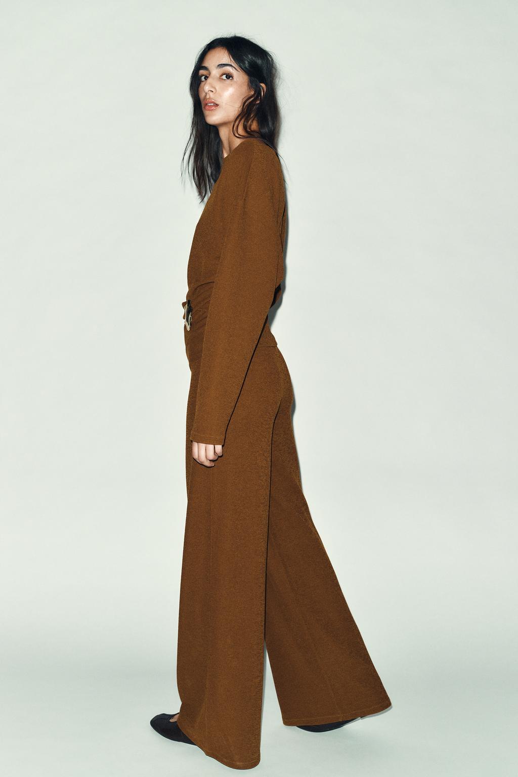 ШИРОКИЕ БРЮКИ С ТЕКСТУРОЙ