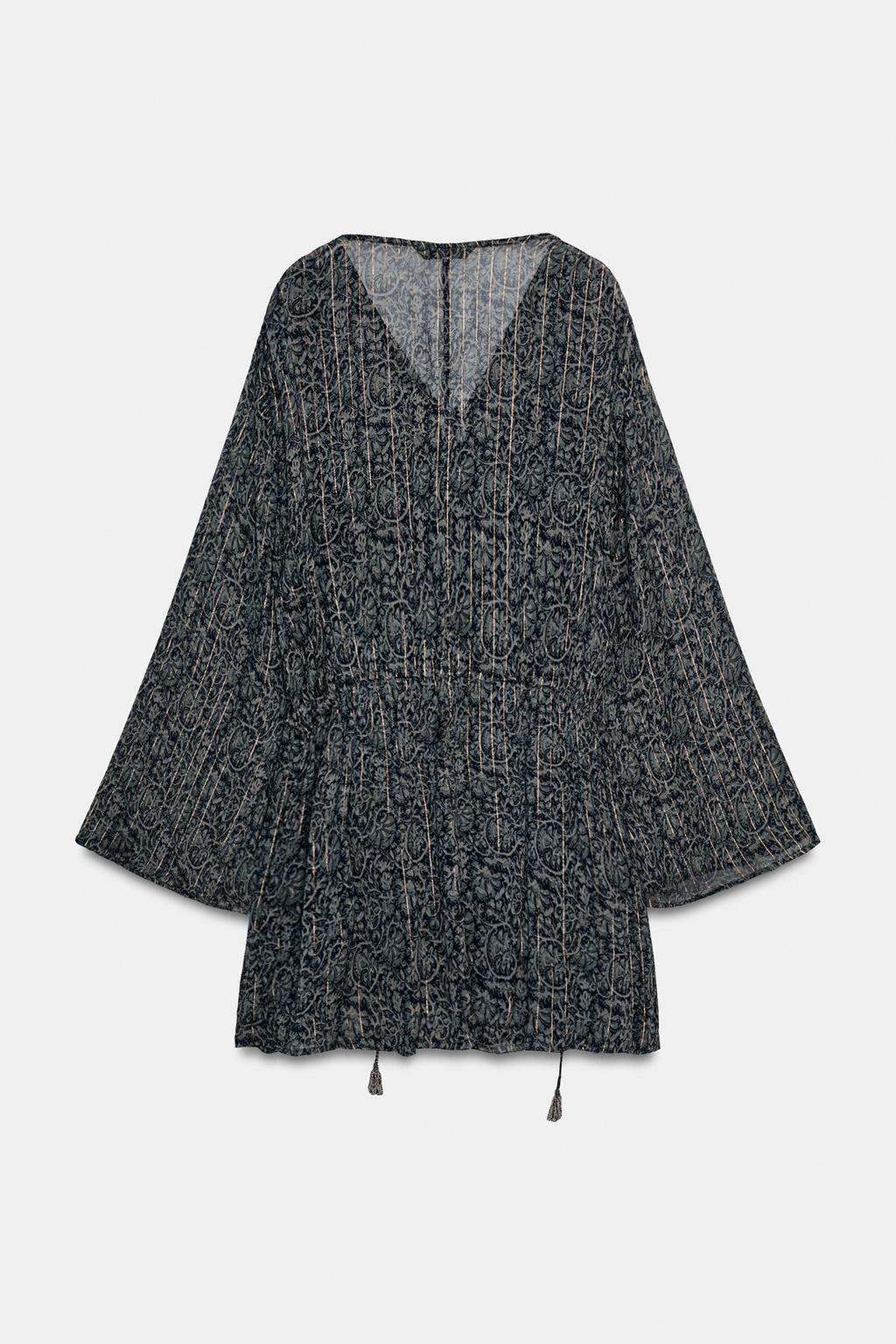 ПЛАТЬЕ С ПРИНТОМ И БЛЕСТЯЩЕЙ НИТЬЮ