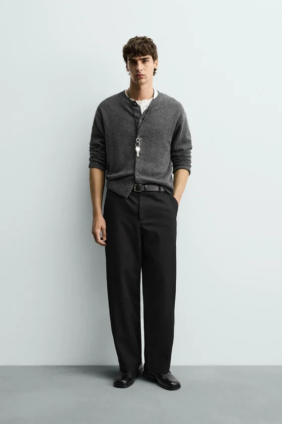 БРЮКИ BALLOON FIT ИЗ РЕЛЬЕФНОЙ ТКАНИ