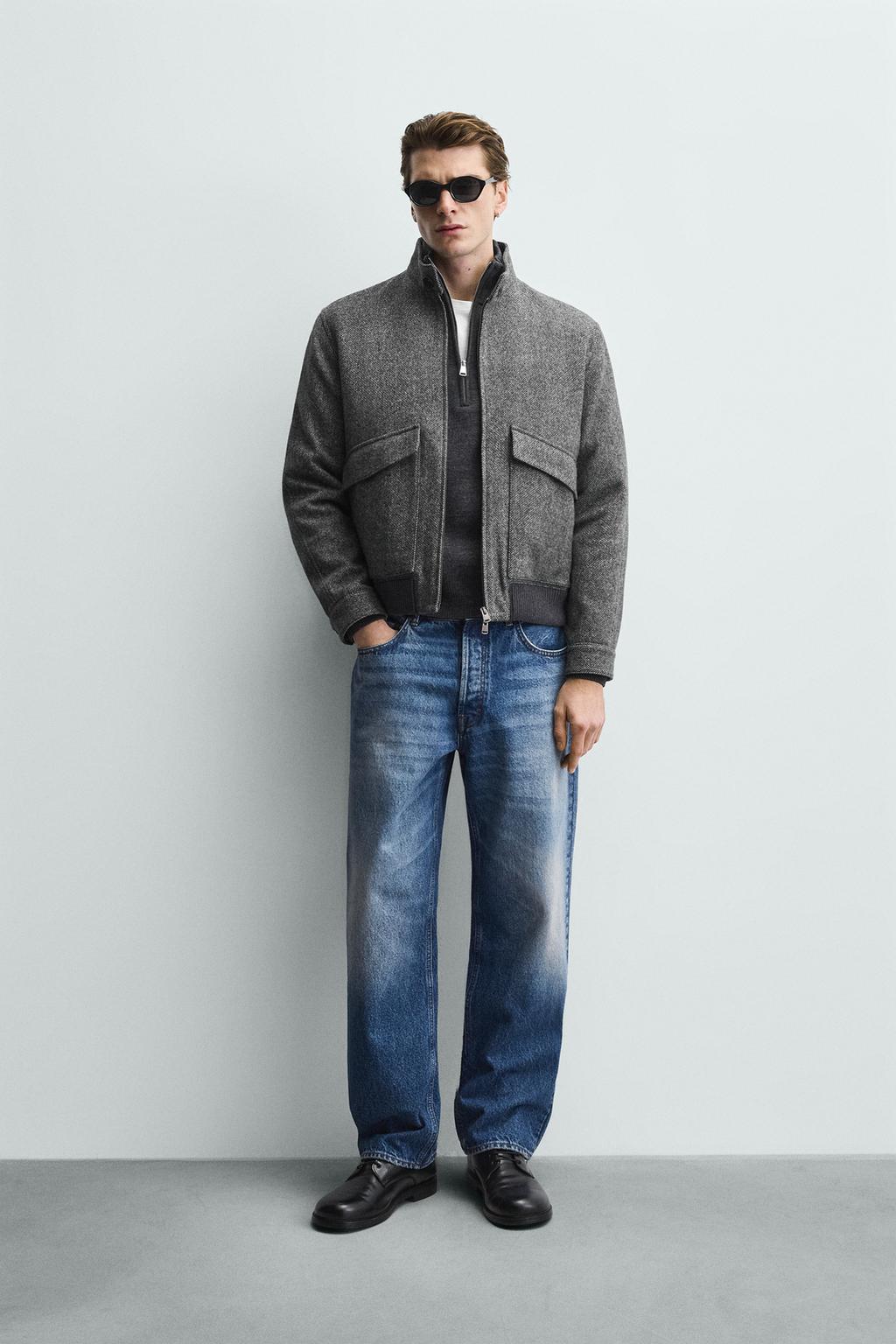 КУРТКА ИЗ РЕЛЬЕФНОЙ КОНТРАСТНОЙ ТКАНИ