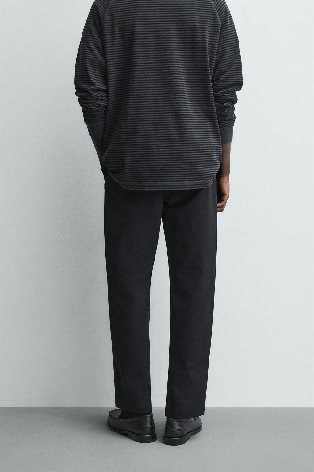 БРЮКИ STRAIGHT FIT ИЗ РЕЛЬЕФНОЙ ТКАНИ