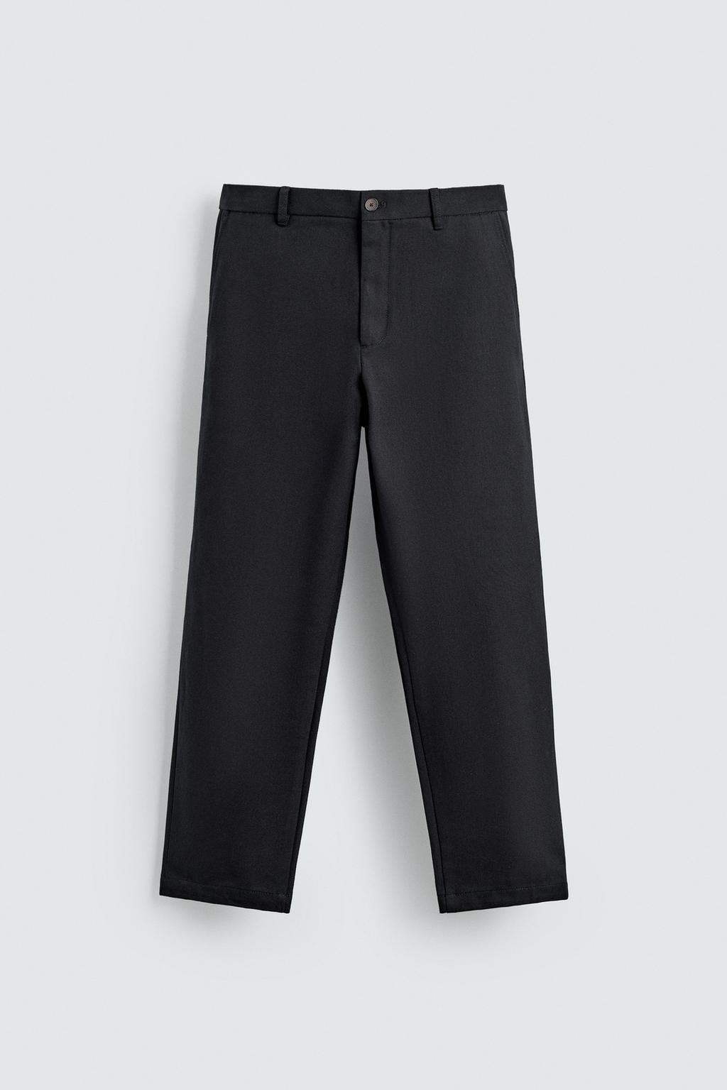 БРЮКИ STRAIGHT FIT ИЗ РЕЛЬЕФНОЙ ТКАНИ