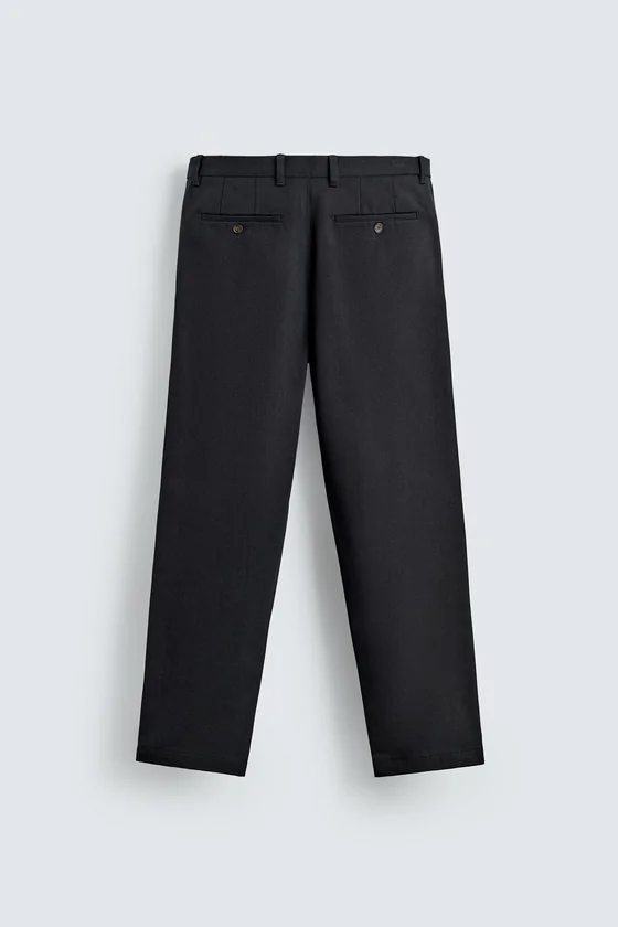 БРЮКИ STRAIGHT FIT ИЗ РЕЛЬЕФНОЙ ТКАНИ