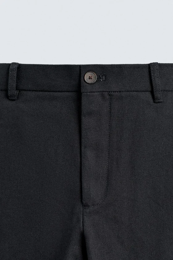 БРЮКИ STRAIGHT FIT ИЗ РЕЛЬЕФНОЙ ТКАНИ