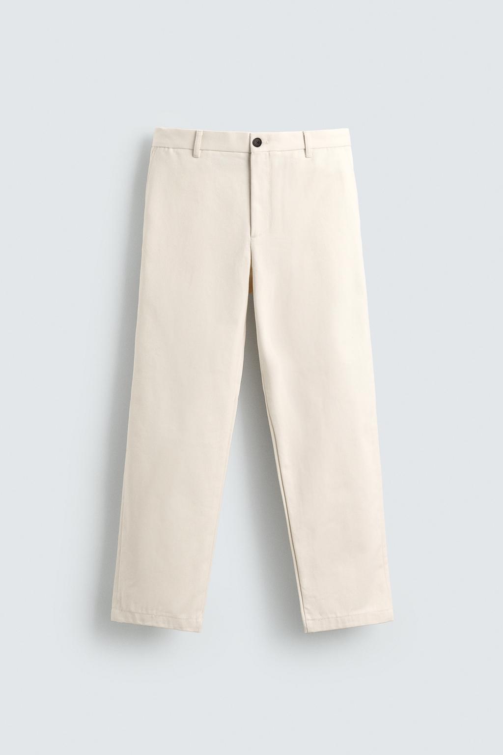 БРЮКИ STRAIGHT FIT ИЗ РЕЛЬЕФНОЙ ТКАНИ