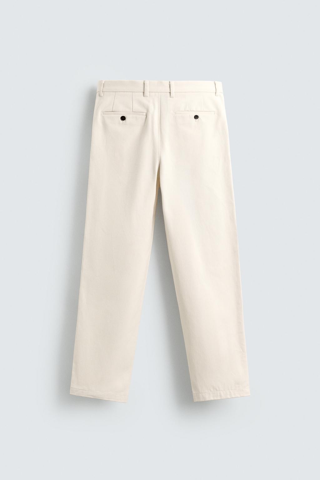 БРЮКИ STRAIGHT FIT ИЗ РЕЛЬЕФНОЙ ТКАНИ