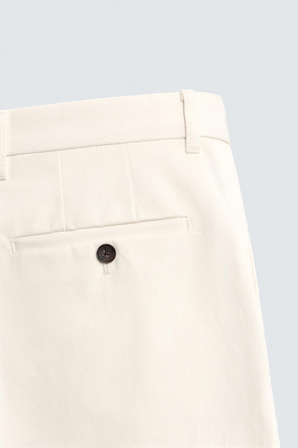 БРЮКИ STRAIGHT FIT ИЗ РЕЛЬЕФНОЙ ТКАНИ