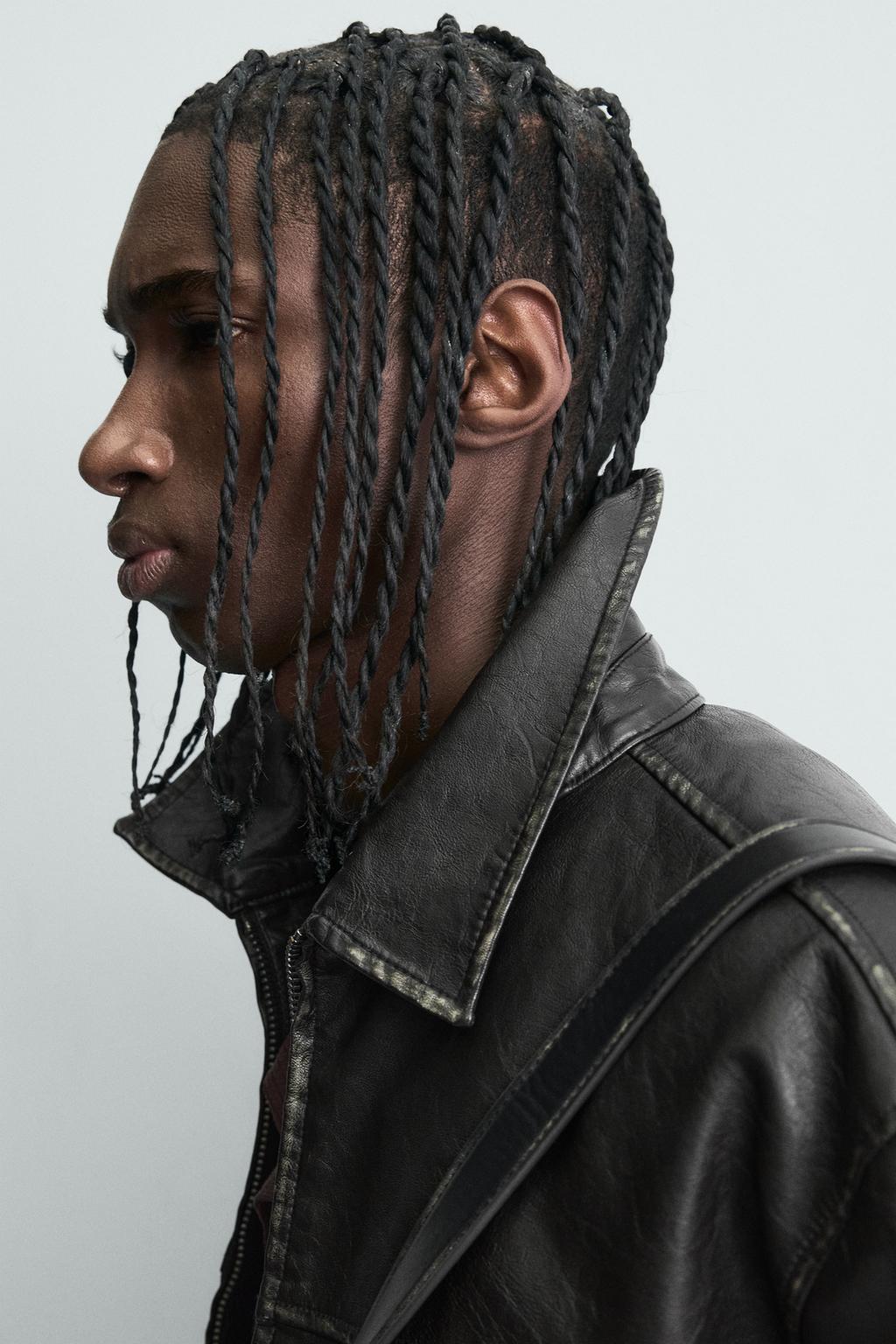 КУРТКА ИЗ ИСКУССТВЕННОЙ КОЖИ С ЭФФЕКТОМ ПОТЕРТОСТИ