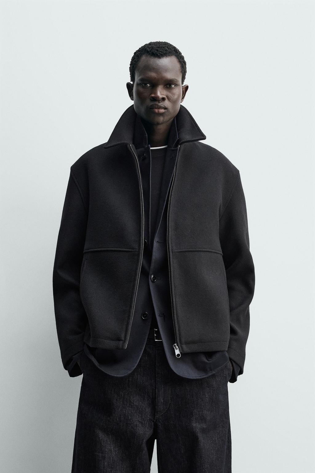 КУРТКА-БОМБЕР ИЗ ТКАНИ «ЁЛОЧКА» НА МОЛНИИ