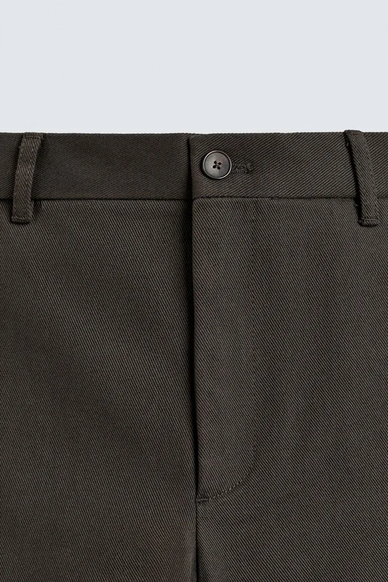 БРЮКИ STRAIGHT FIT ИЗ РЕЛЬЕФНОЙ ТКАНИ