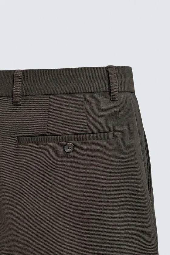 БРЮКИ STRAIGHT FIT ИЗ РЕЛЬЕФНОЙ ТКАНИ