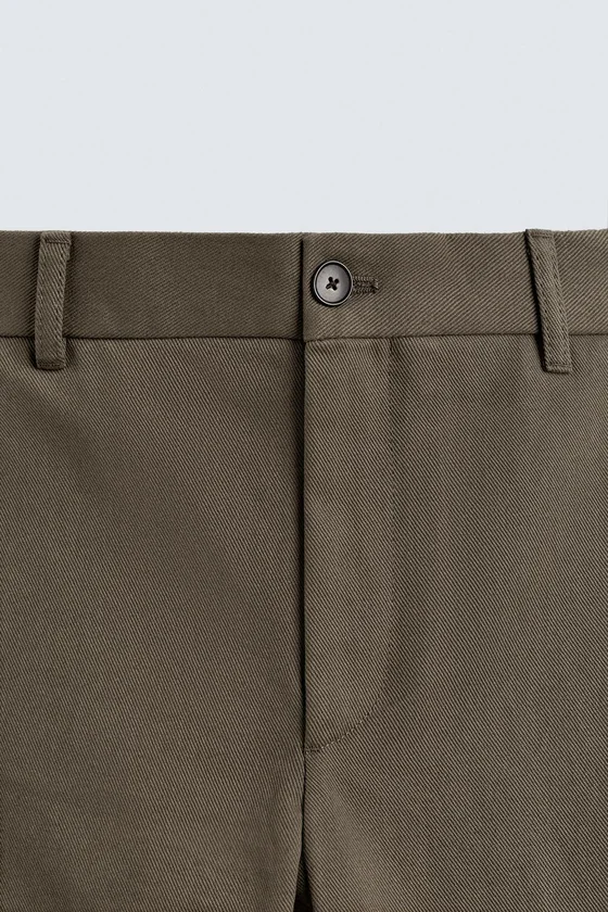 БРЮКИ STRAIGHT FIT ИЗ РЕЛЬЕФНОЙ ТКАНИ