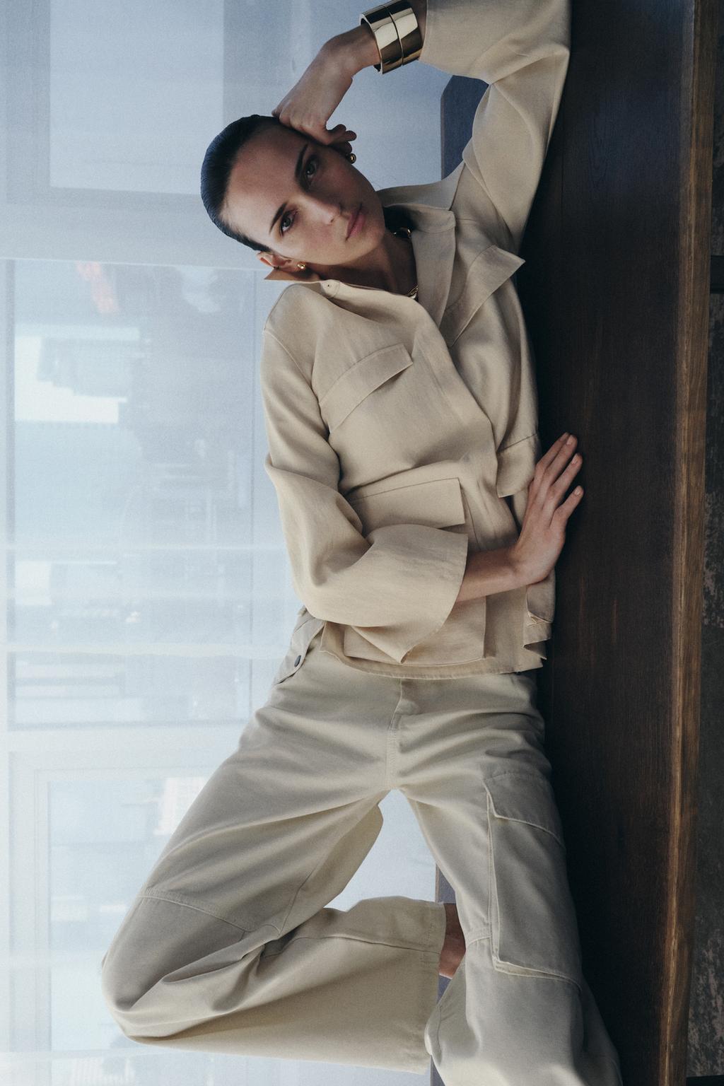 СТРУЯЩАЯСЯ РУБАШКА С КАРМАНАМИ — ZW COLLECTION