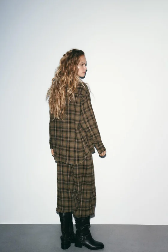РУБАШКА OVERSIZE В КЛЕТКУ