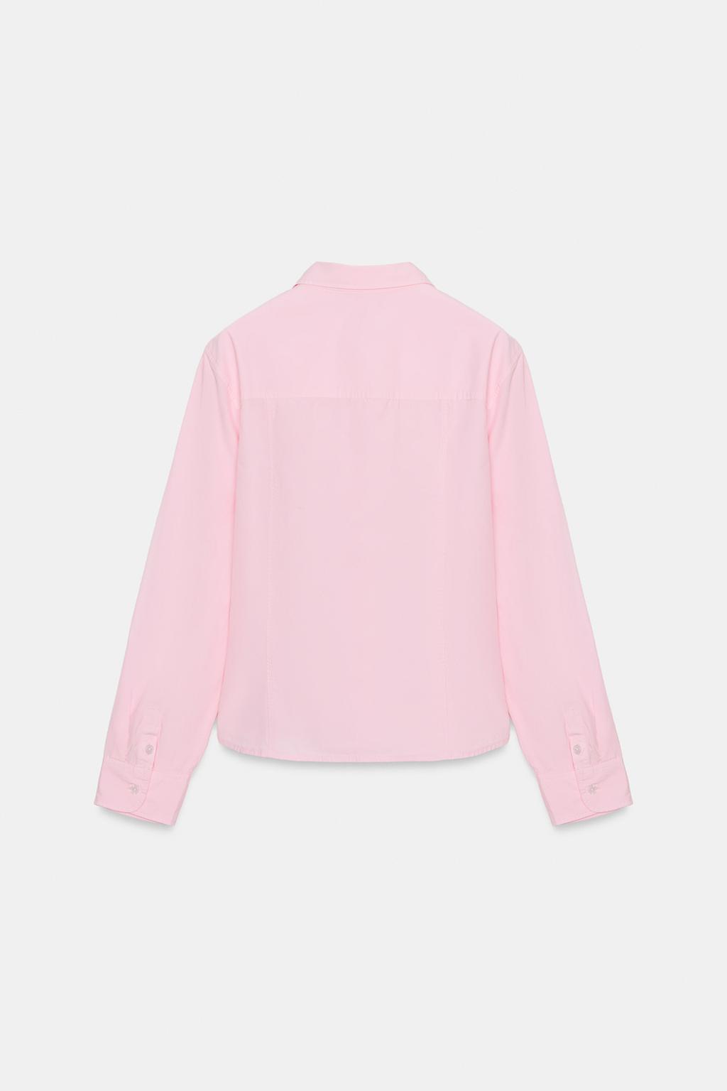 ОДНОТОННАЯ РУБАШКА ИЗ ПОПЛИНА