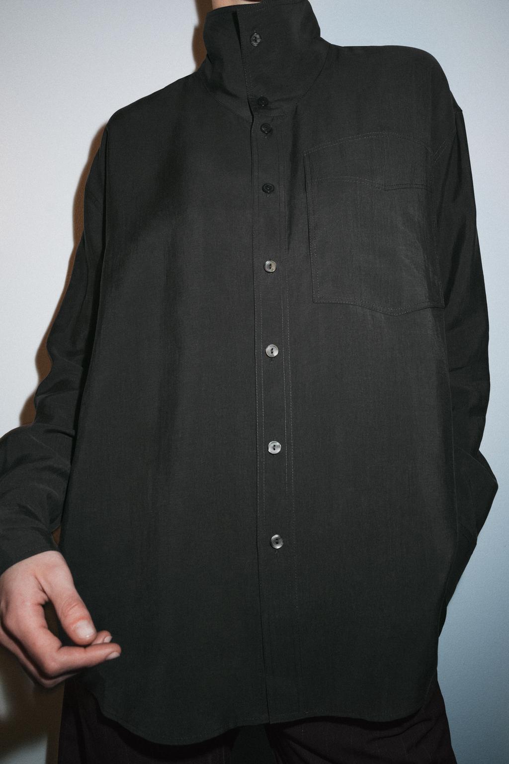 СТРУЯЩАЯСЯ РУБАШКА ОВЕРСАЙЗ — ZW COLLECTION