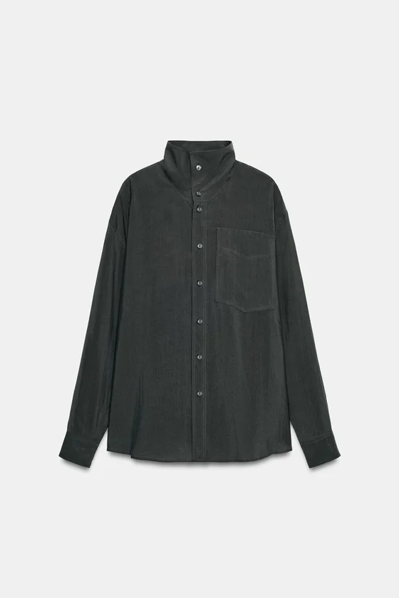СТРУЯЩАЯСЯ РУБАШКА ОВЕРСАЙЗ — ZW COLLECTION