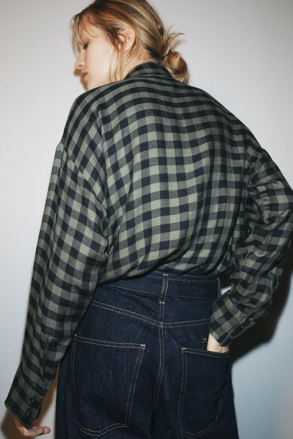 РУБАШКА С КЛЕТЧАТЫМ ПЛАТКОМ — ZW COLLECTION