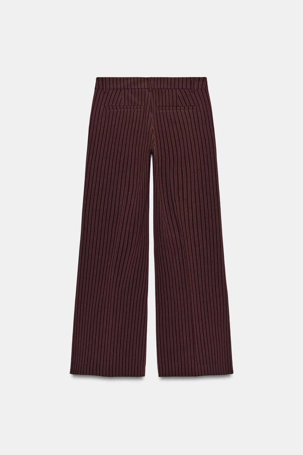 РАСКЛЕШЕННЫЕ БРЮКИ В ПОЛОСКУ С НИЗКОЙ ПОСАДКОЙ