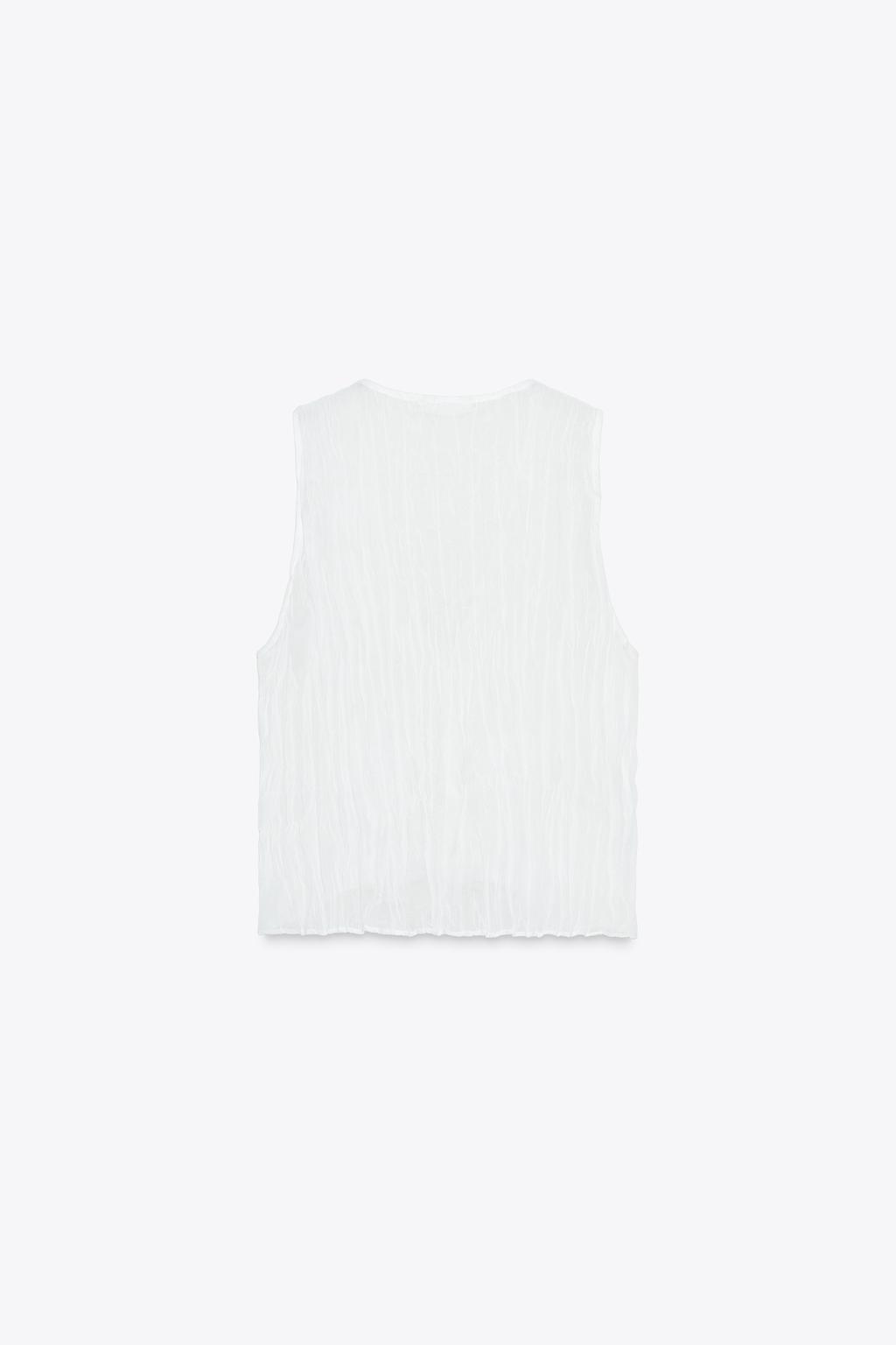 ПОЛУПРОЗРАЧНЫЙ ТОП С ВОЛАНАМИ