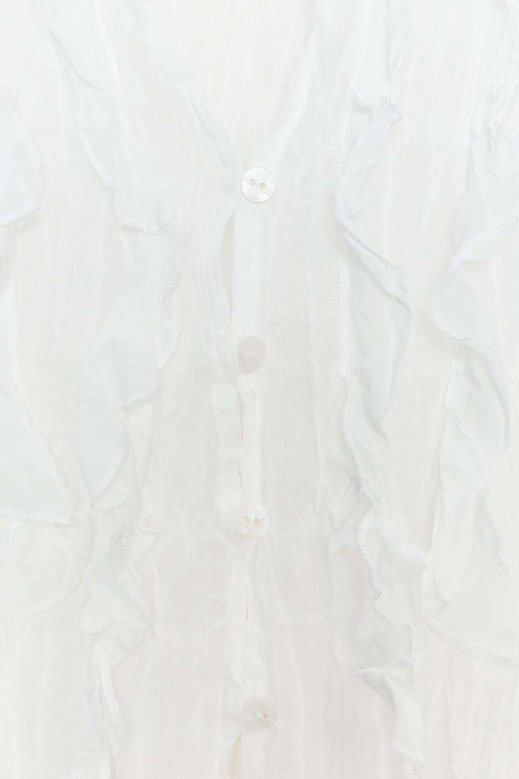 ПОЛУПРОЗРАЧНЫЙ ТОП С ВОЛАНАМИ