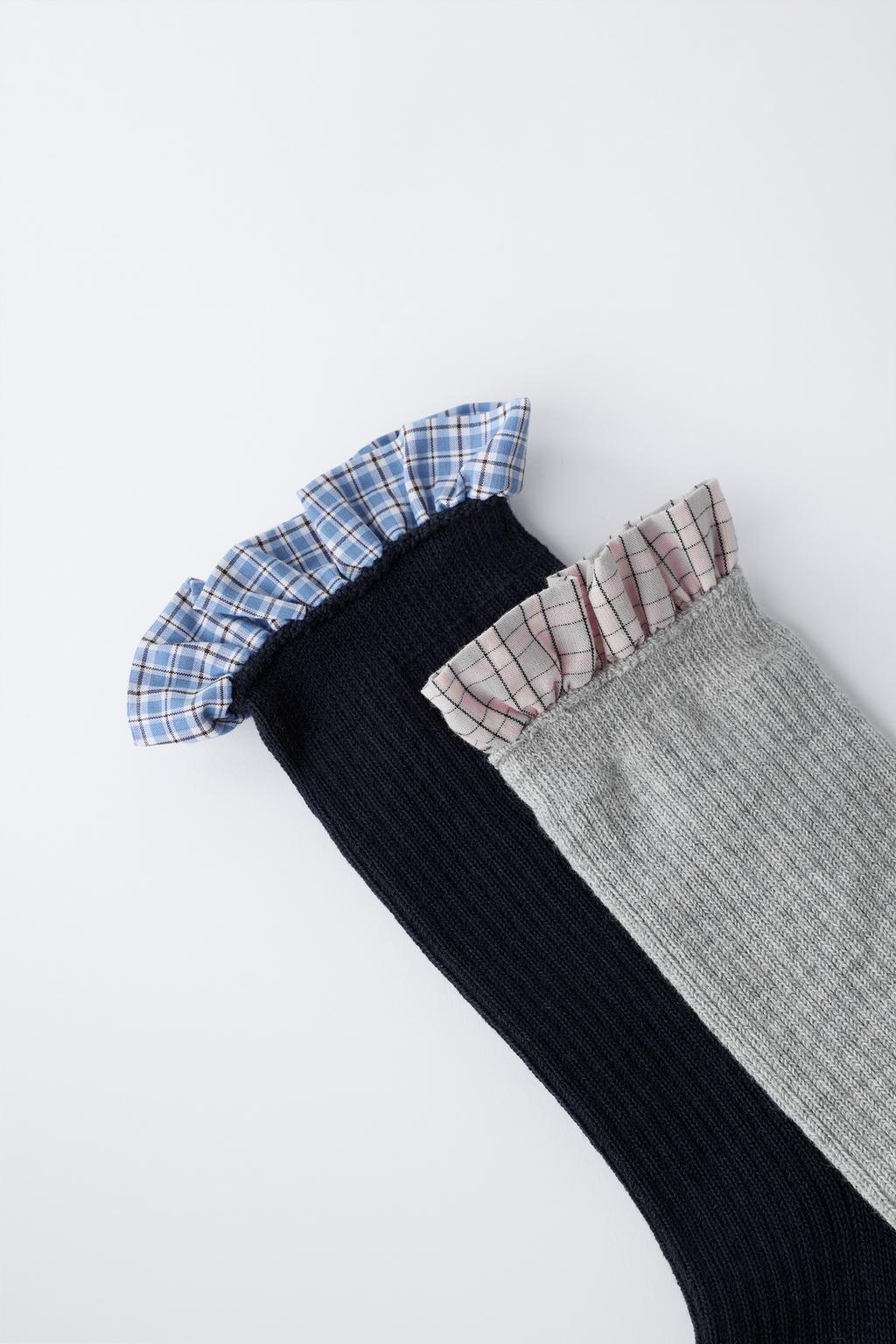 НАБОР ИЗ ДВУХ ПАР НОСКОВ С ВОЛАНАМИ