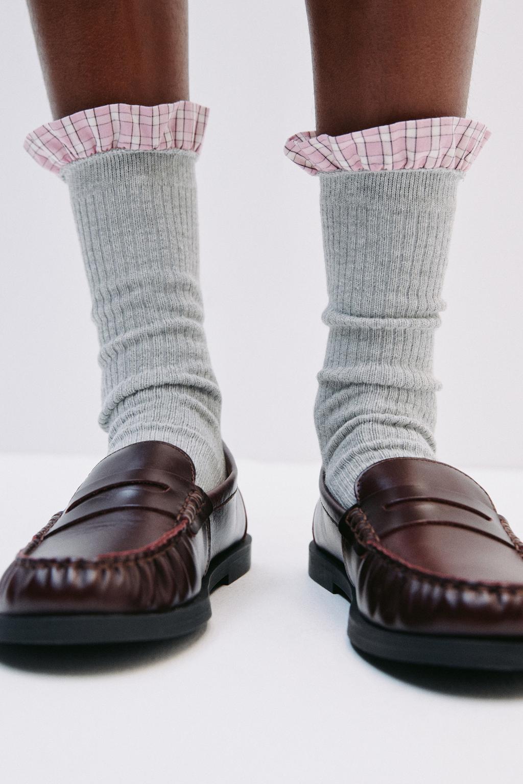 НАБОР ИЗ ДВУХ ПАР НОСКОВ С ВОЛАНАМИ