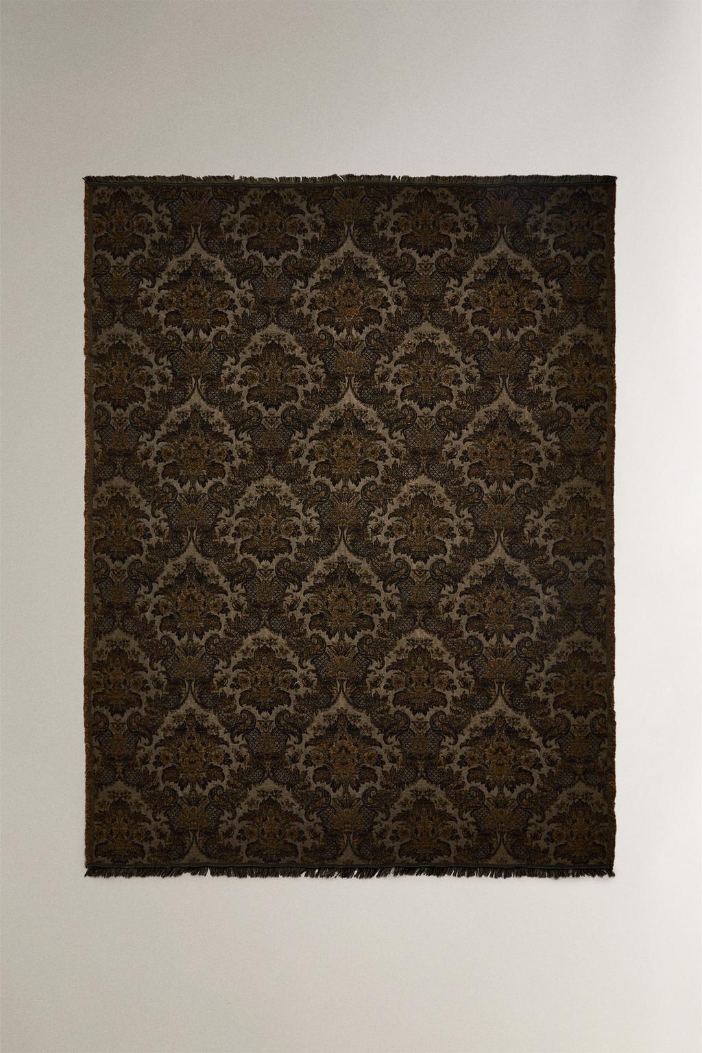 Плед с цветочным жаккардом