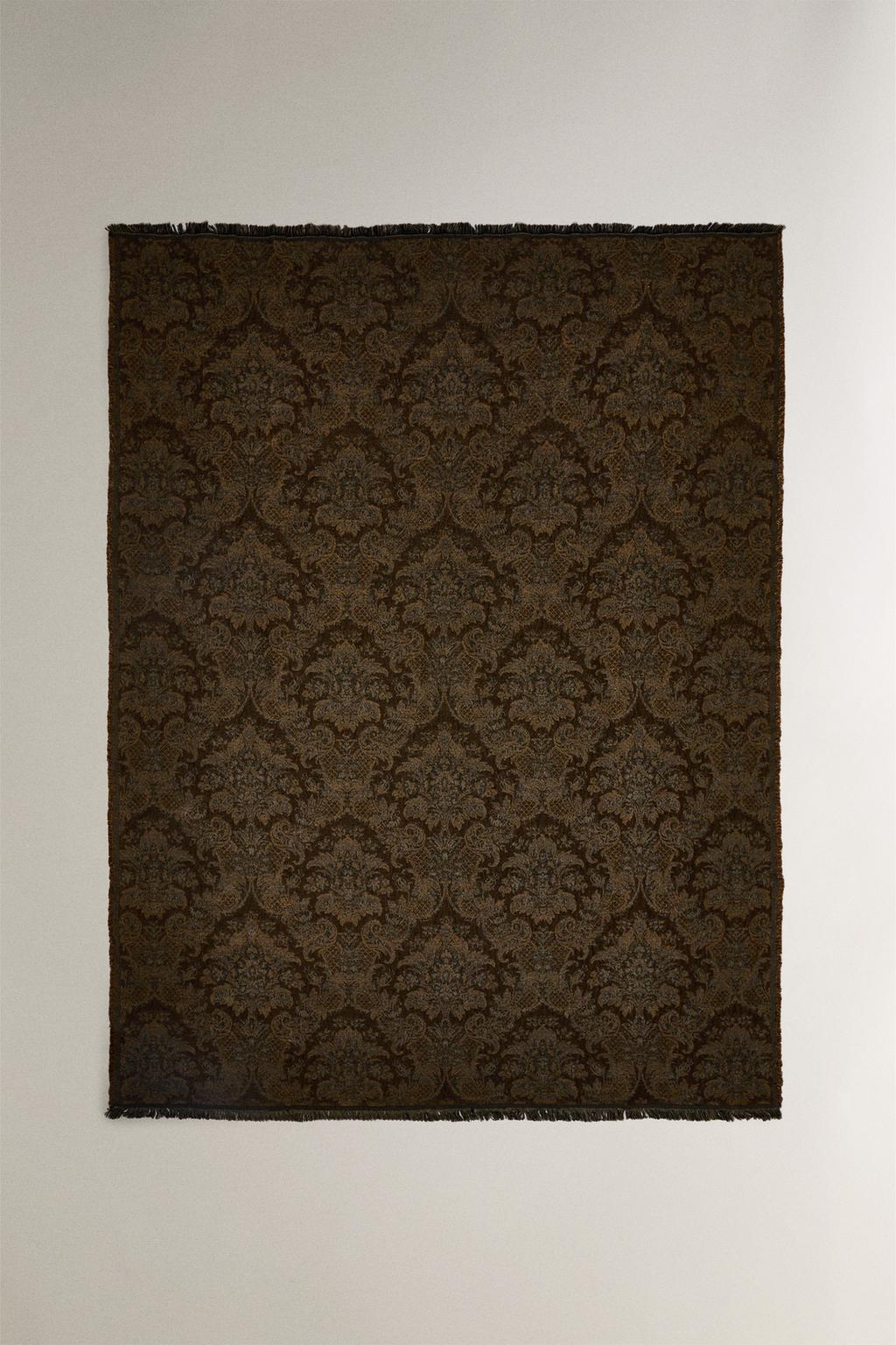 Плед с цветочным жаккардом