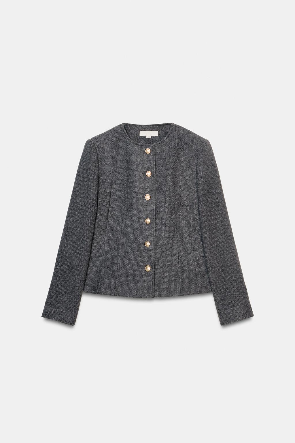 БЛЕЙЗЕР ОБЛЕГАЮЩЕГО КРОЯ С КРУГЛЫМ ВЫРЕЗОМ