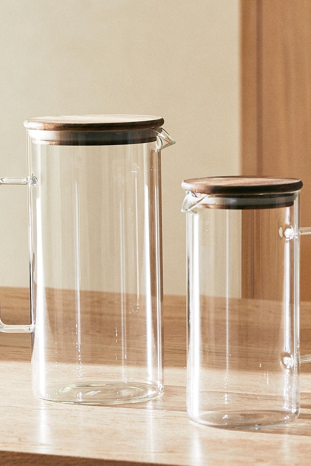 Кувшин из боросиликатного стекла с крышкой