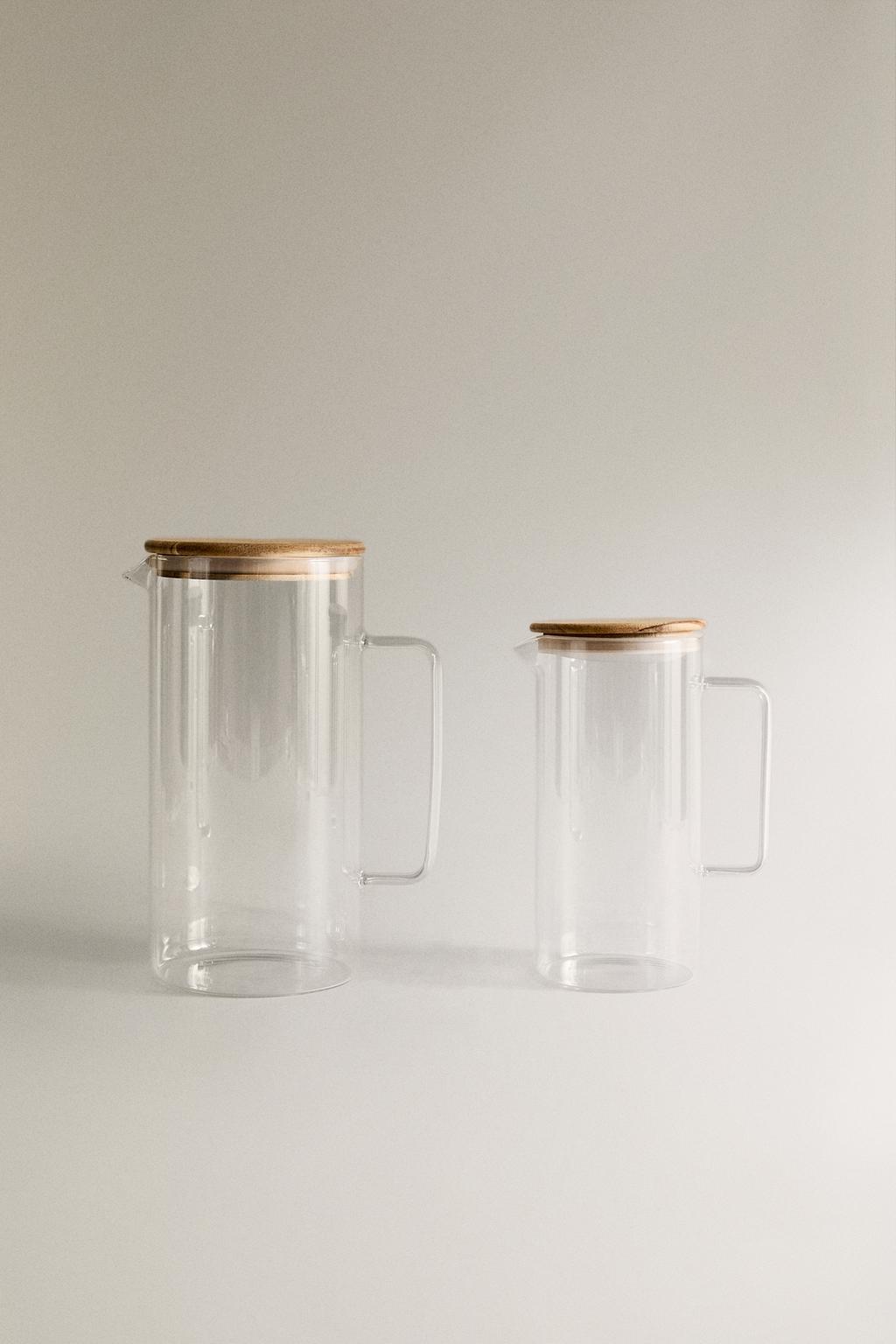 Кувшин из боросиликатного стекла с крышкой