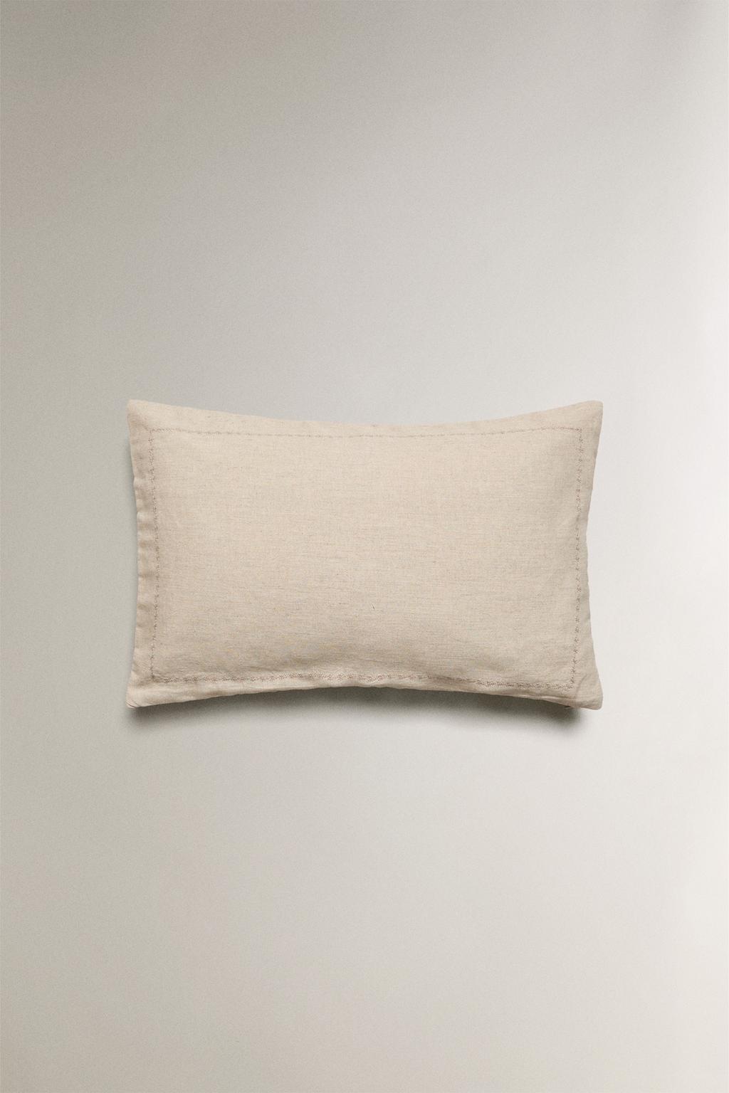 Стеганая наволочка из льна для одеял с точечным узором