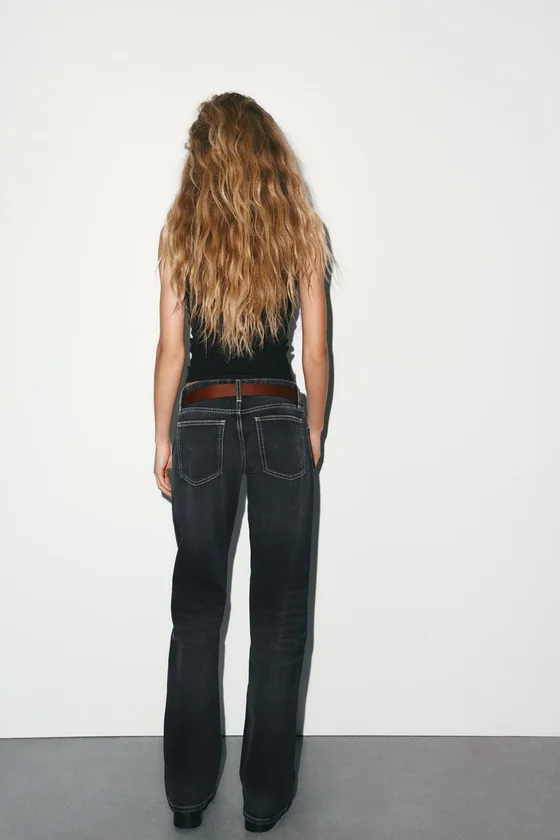 ДЖИНСЫ TRF WIDE LEG С НИЗКОЙ ПОСАДКОЙ
