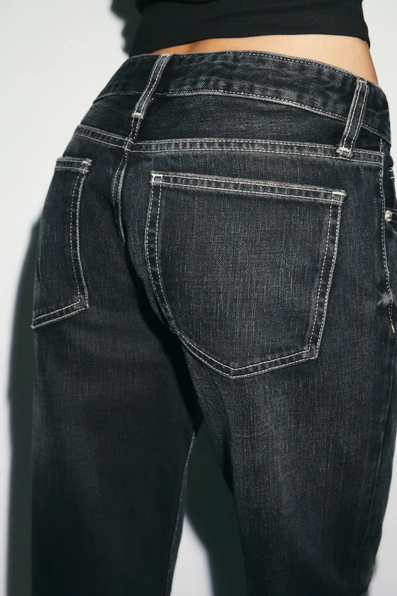 ДЖИНСЫ TRF WIDE LEG С НИЗКОЙ ПОСАДКОЙ