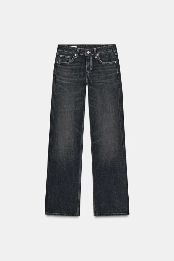 ДЖИНСЫ TRF WIDE LEG С НИЗКОЙ ПОСАДКОЙ