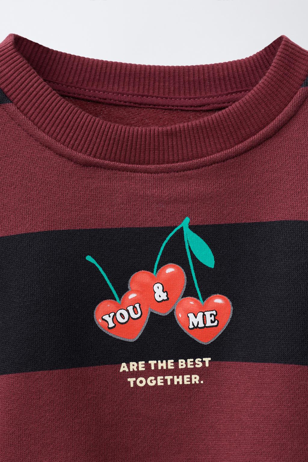 ТОЛСТОВКА В ПОЛОСКУ С ВИШНЯМИ