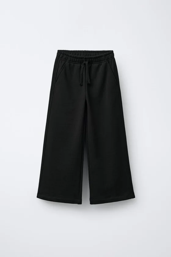 БРЮКИ WIDE LEG ИЗ МЯГКОЙ ТКАНИ СО ЗВЕЗДАМИ