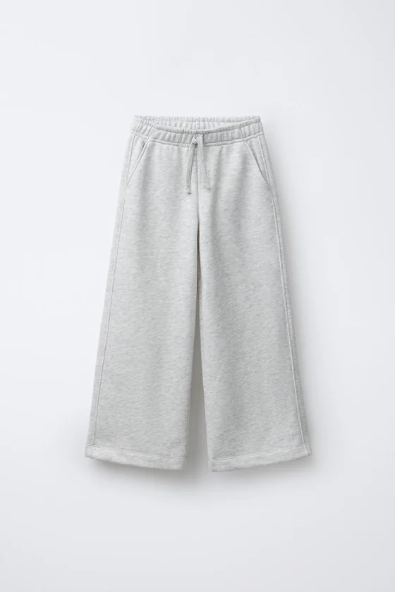 БРЮКИ WIDE LEG ИЗ МЯГКОЙ ТКАНИ СО ЗВЕЗДАМИ